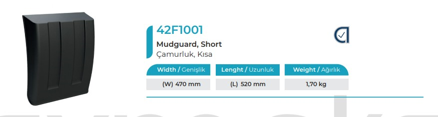 CAMURLUK 470 X 520 MM TIRSAN FRUEHAUF KISA TIP